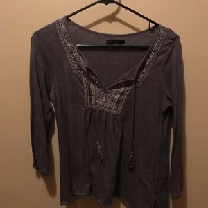 Grey peasant shirt